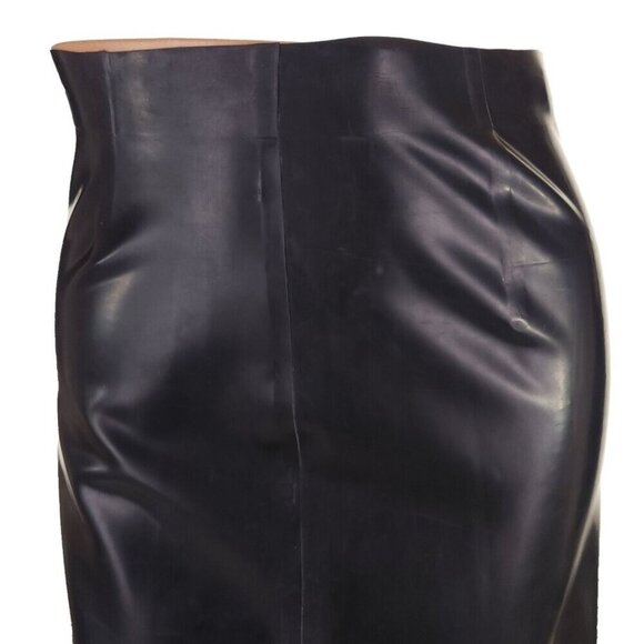 Kwaidan Editions Slit Maxi Skirt Size FR 36 US 4 S Black Rubber $1500 - Picture 4 of 16